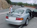 Aqui, con mi cosita mimada... Mi Toyota Celica...