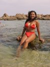 Ya estaba cansada de estar de pie, o sea que sentada,,  EN LLORET CLARO....